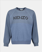 Maille Sweatshirt à logo Kenzo Bleu Homme