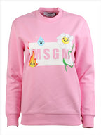 スウェットシャツ 絵文字ロゴ スウェットシャツ MSGM ピンク 女性