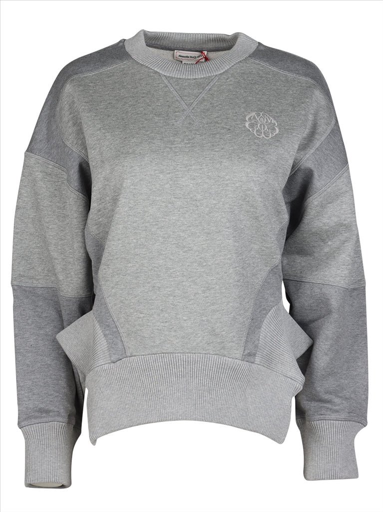 Sweatshirts Sweatshirt à logo Seal Alexander McQueen Gris Femme