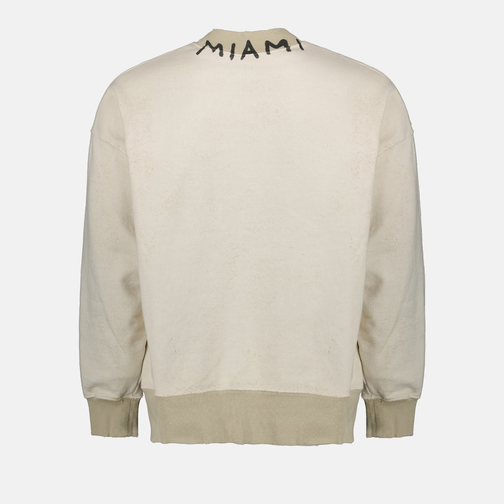 Maglieria Sweatshirt à logo Palm Angels Beige Homme