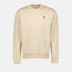 Sweatshirts Sweatshirt Ami de Coeur Ami PARIS Beige Unisexe