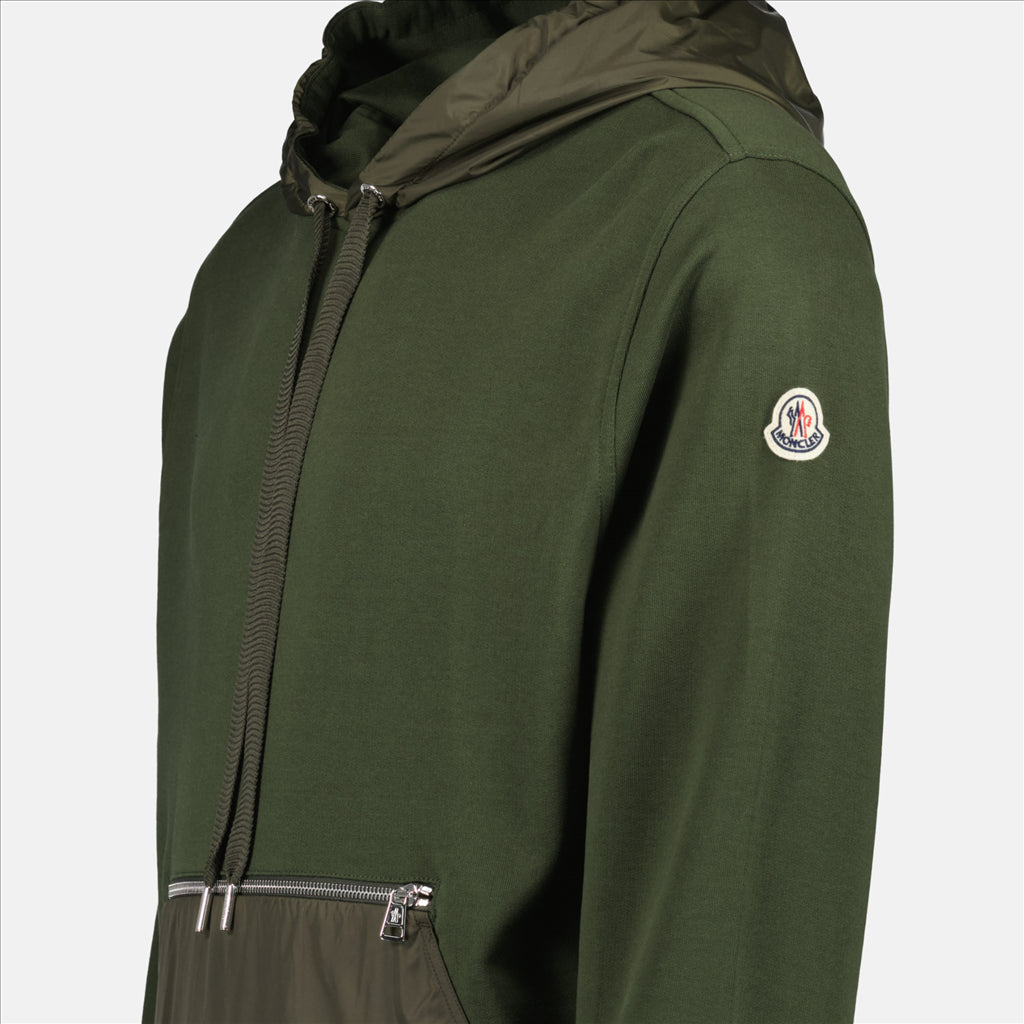 Sweatshirts Sweatshirt bi-matière Moncler Vert Homme