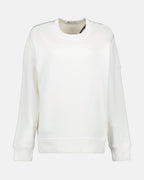 Sweatshirts Sweatshirt à logo métallisé Moncler Blanc Femme