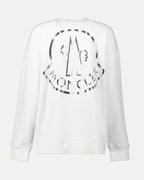 Sweatshirts Sweatshirt à logo métallisé Moncler Blanc Femme
