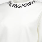 Sweatshirts Sweatshirt à logo Dolce & Gabbana Blanc Femme