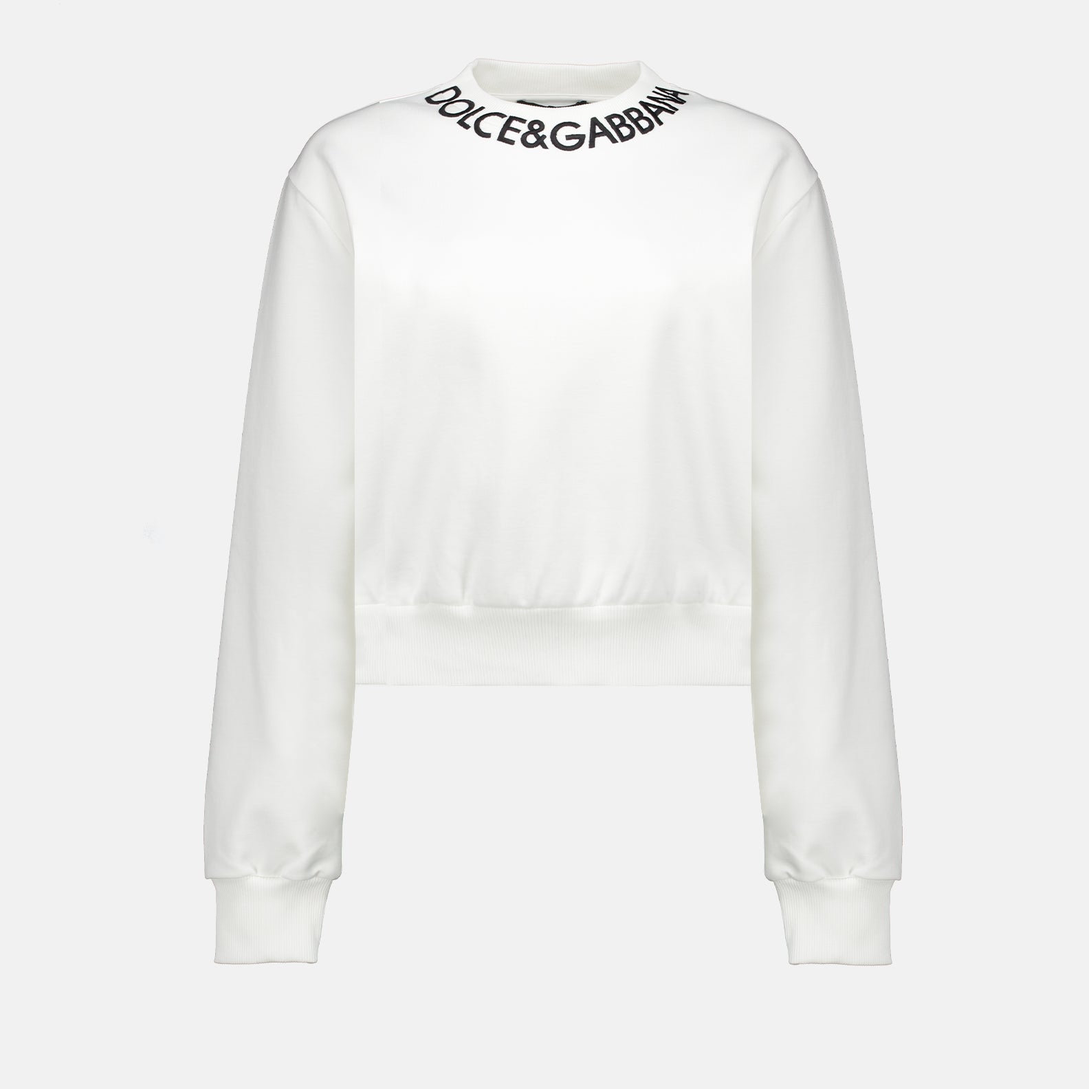 Sweatshirts Sweatshirt à logo Dolce & Gabbana Blanc Femme