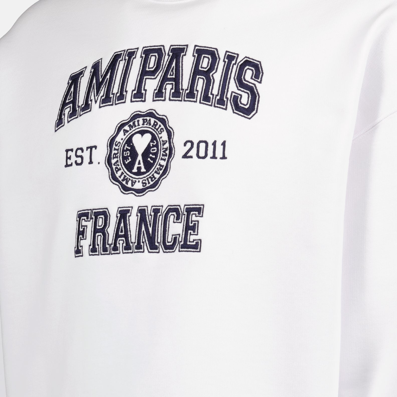 Sweatshirts Sweatshirt Ami Paris France Ami PARIS Blanc Unisexe