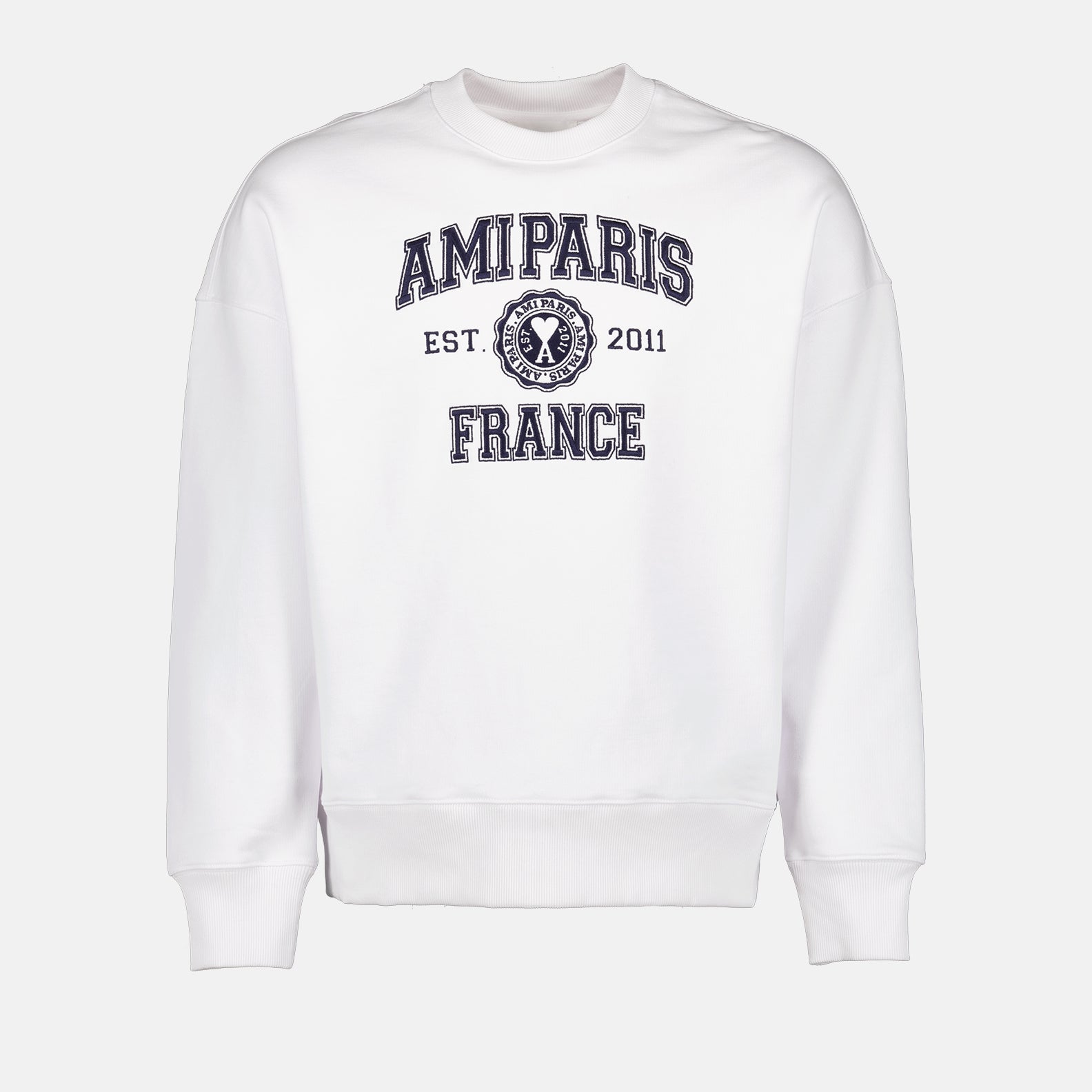 Sweatshirts Sweatshirt Ami Paris France Ami PARIS Blanc Unisexe