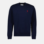 Sweatshirts Sweatshirt Ami de Coeur Ami PARIS Bleu Unisexe