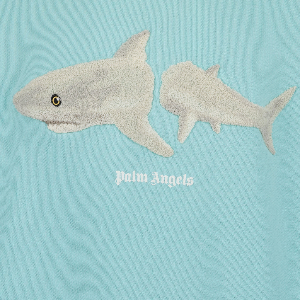 Sweatshirts Broken Shark Sweatshirt Palm Angels Blue Man