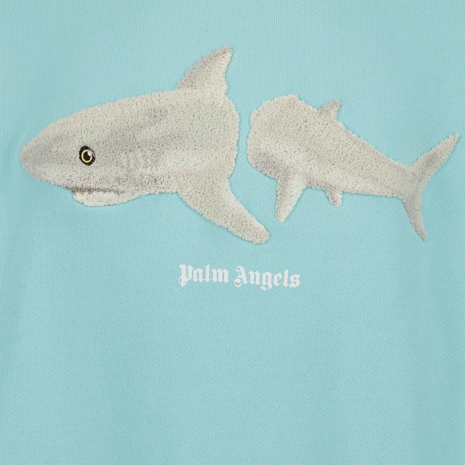 Sweatshirts Broken Shark Sweatshirt Palm Angels Blue Man