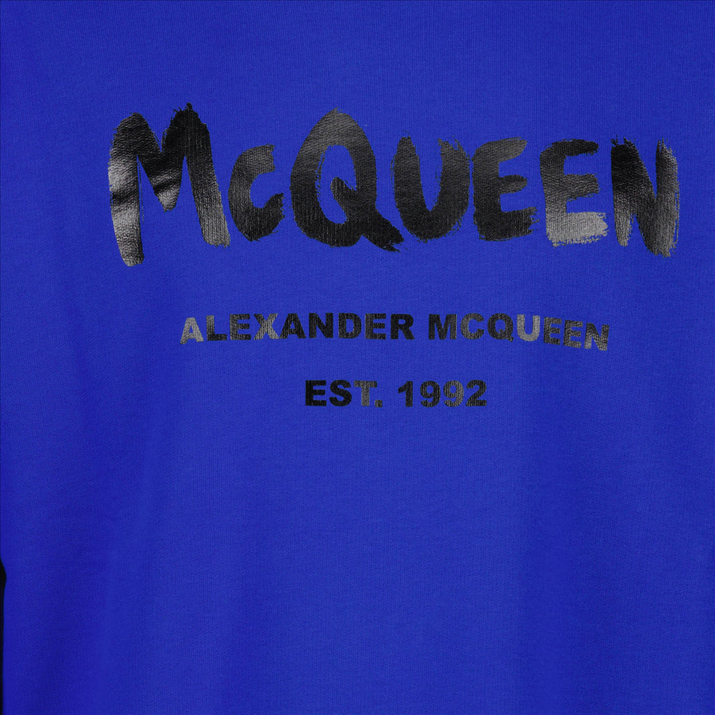 Sweatshirts Graffiti sweatshirt Alexander McQueen Blue Man