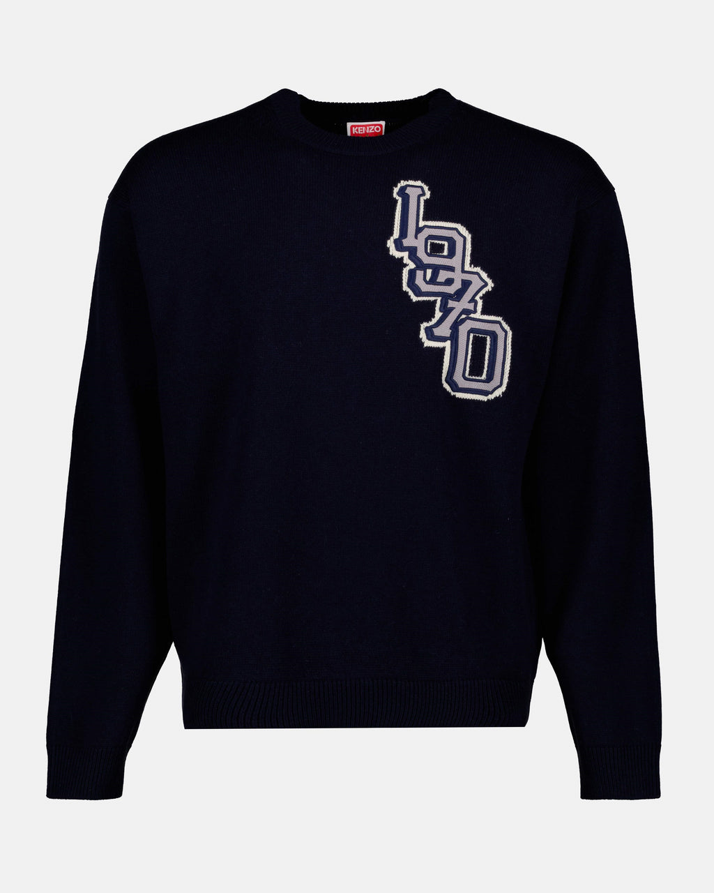 Knitwear Varsity Sweater Kenzo Blue Man