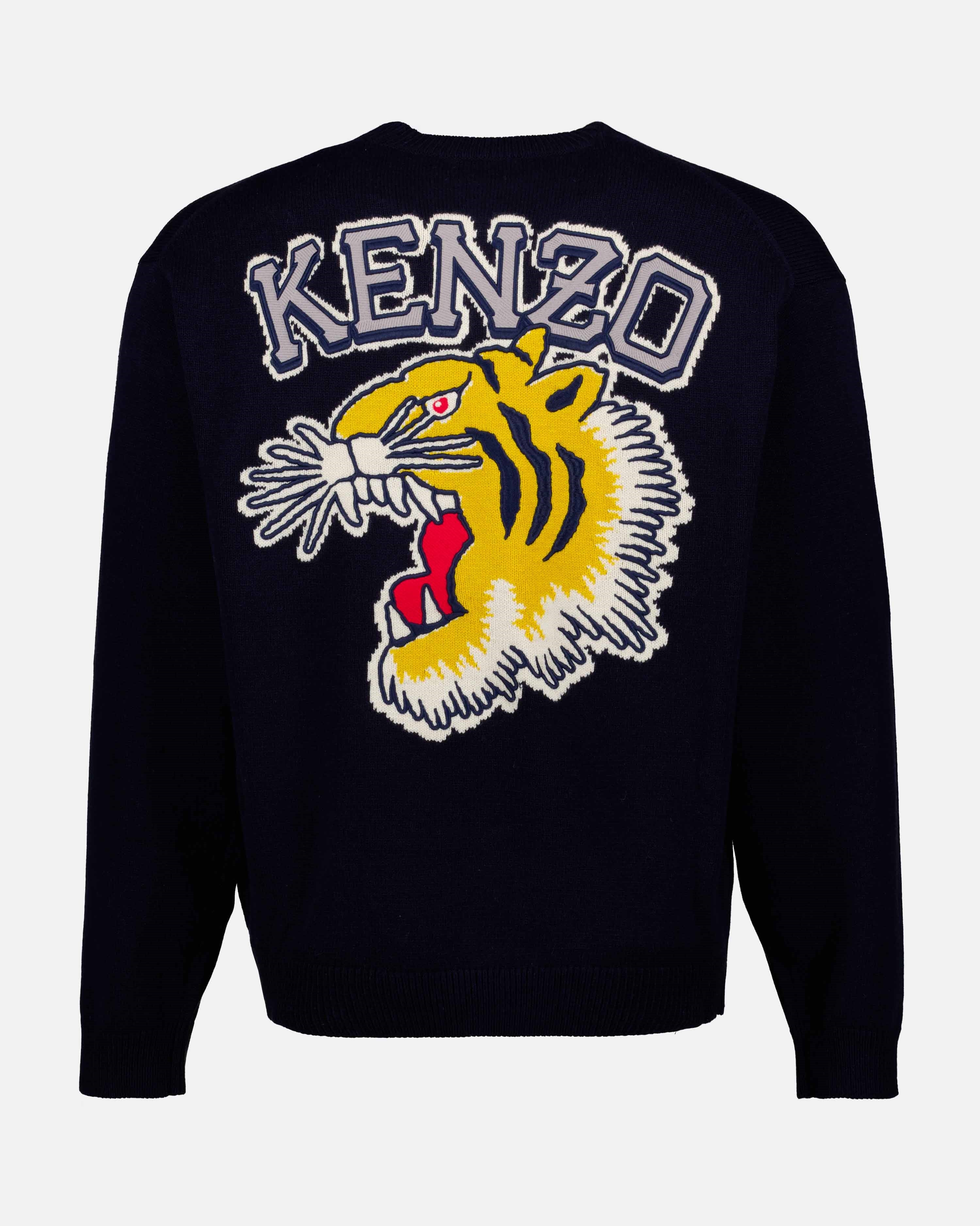 Knitwear Varsity Sweater Kenzo Blue Man