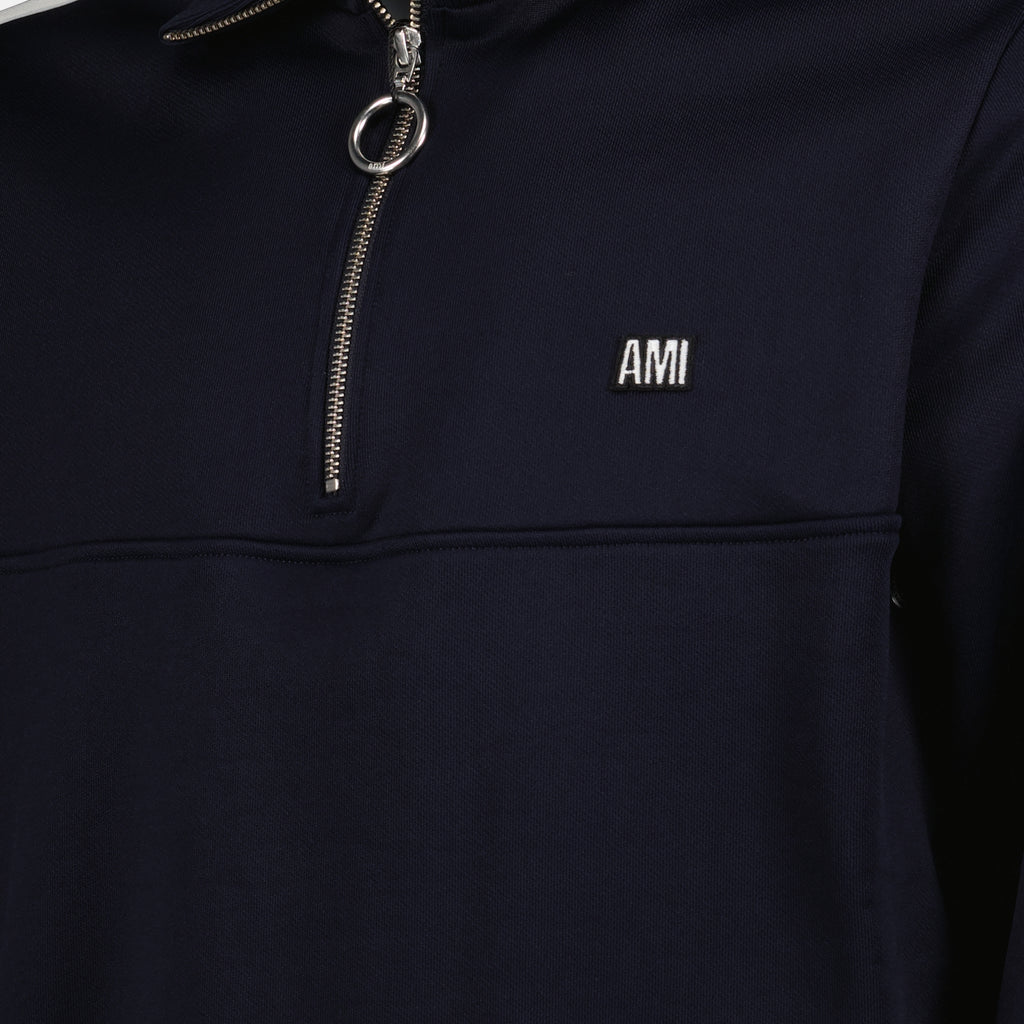 Sweatshirts Sweatshirt zippé Ami PARIS Bleu Homme