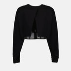Sweatshirts Corset cropped sweatshirt Alexander McQueen Black Women