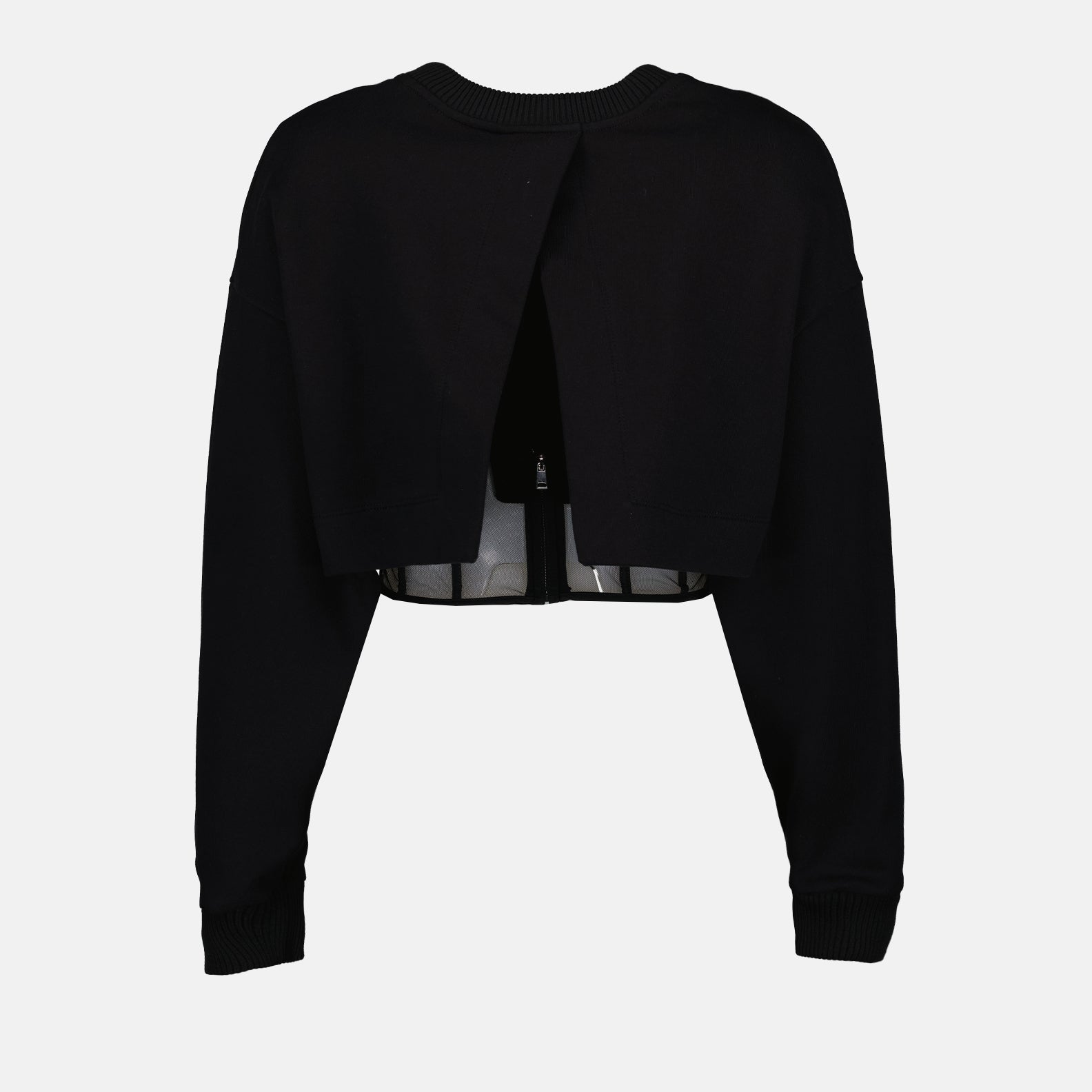 Sweatshirts Corset cropped sweatshirt Alexander McQueen Black Women