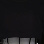 Sweatshirts Corset cropped sweatshirt Alexander McQueen Black Women