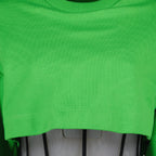 Sudaderas Sudadera Cortada Corsé Alexander McQueen Verde Mujeres