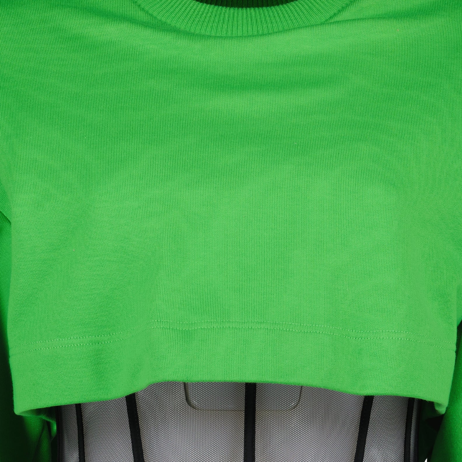 Sudaderas Sudadera Cortada Corsé Alexander McQueen Verde Mujeres