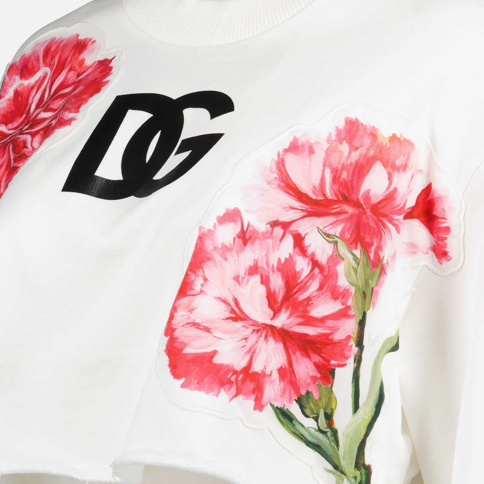 スウェットシャツ カーネーションプリントスウェットシャツ Dolce & Gabbana 白 女性
