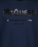 Sweatshirts Sweatshirt Graffiti Alexander McQueen Bleu Homme