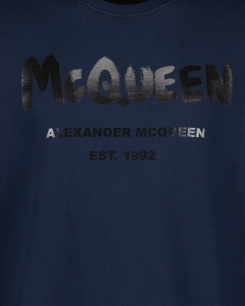 Sweatshirts Sweatshirt Graffiti Alexander McQueen Bleu Homme