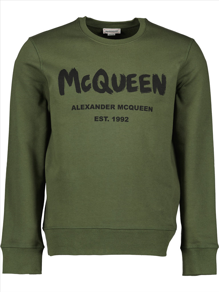 T-shirts Sweatshirt Graffiti Alexander McQueen Vert Homme