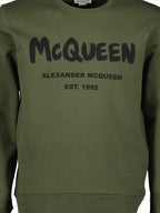 T-shirts Sweatshirt Graffiti Alexander McQueen Vert Homme