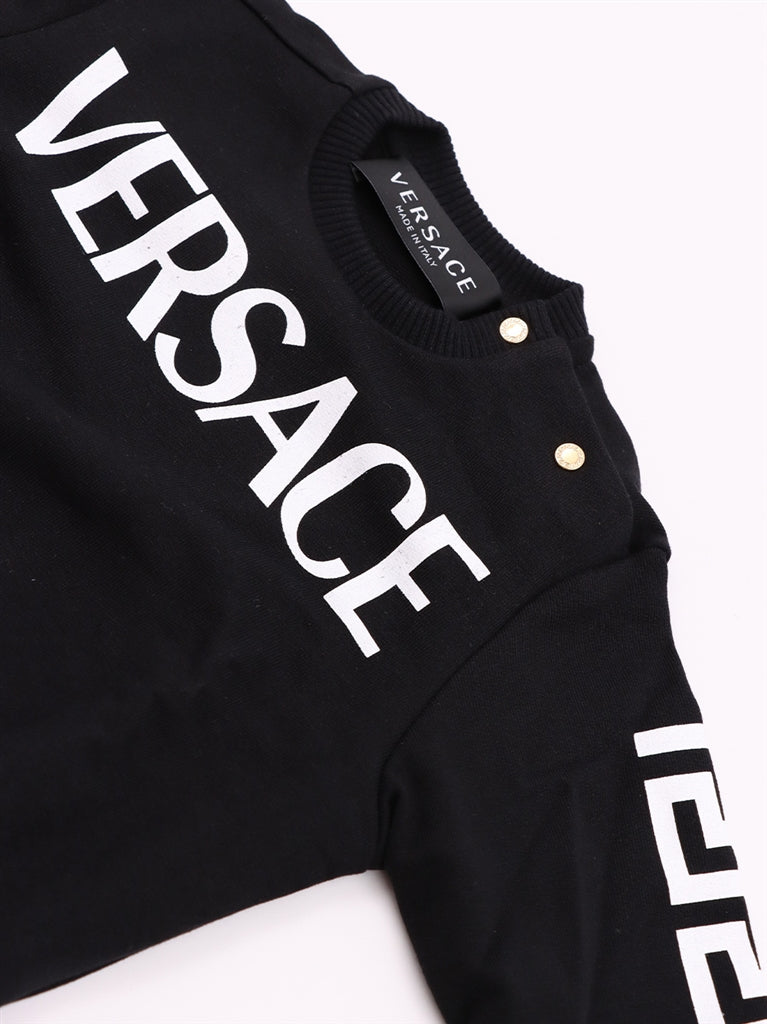 Clothing Greca sweatshirt Versace Black Kids