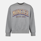 Felpe Felpa con Logo Moncler Grigio Homme
