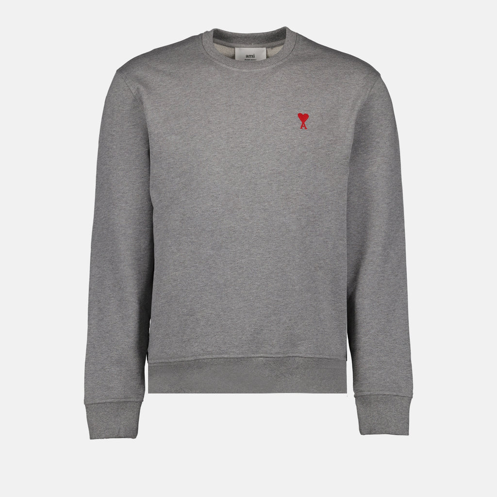 Sweatshirts Sweatshirt Ami de Coeur Ami PARIS Gris Unisexe