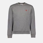 Sweatshirts Sweatshirt Ami de Coeur Ami PARIS Gris Unisexe