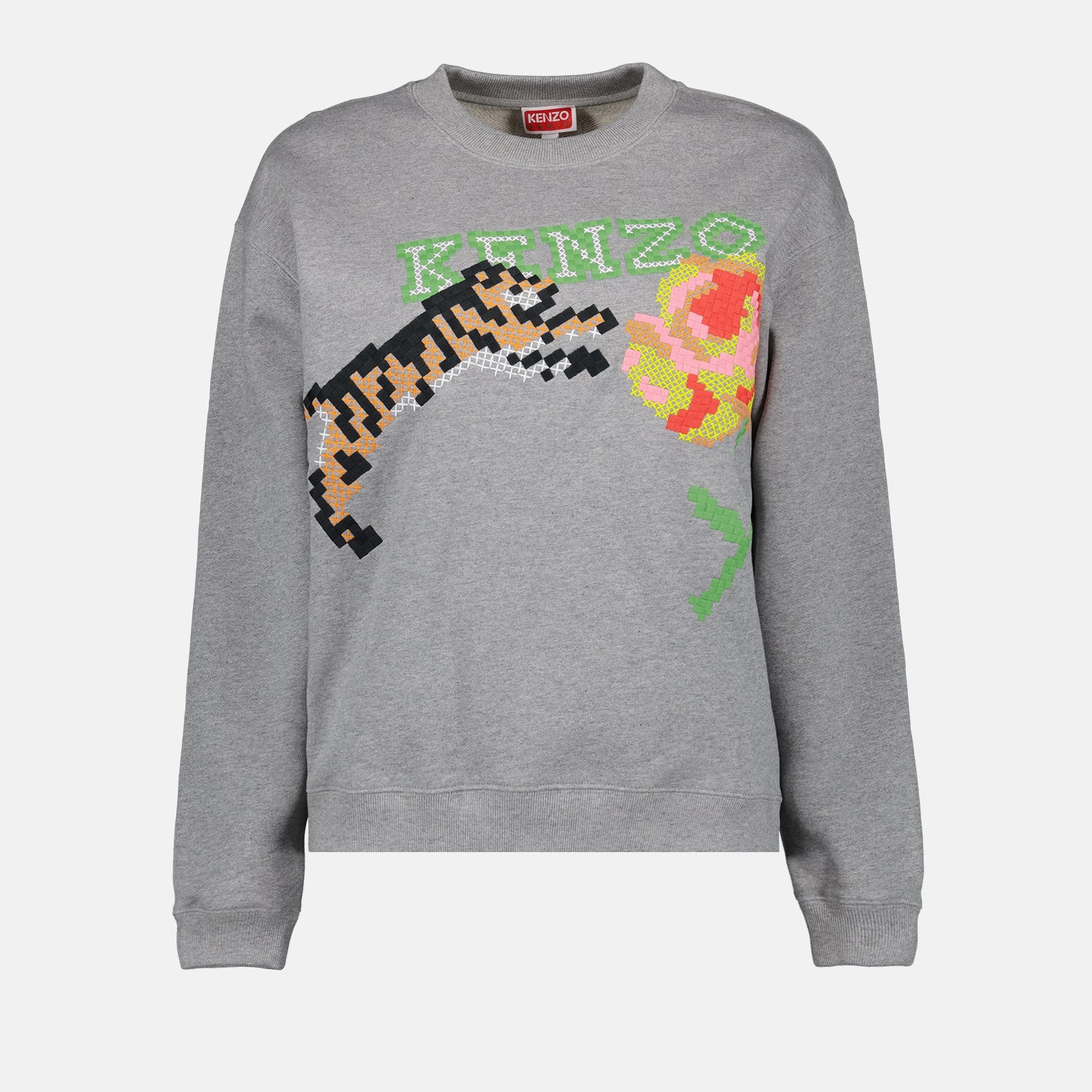 Sweatshirts Sweatshirt Kenzo Pixels Kenzo Gris Femme