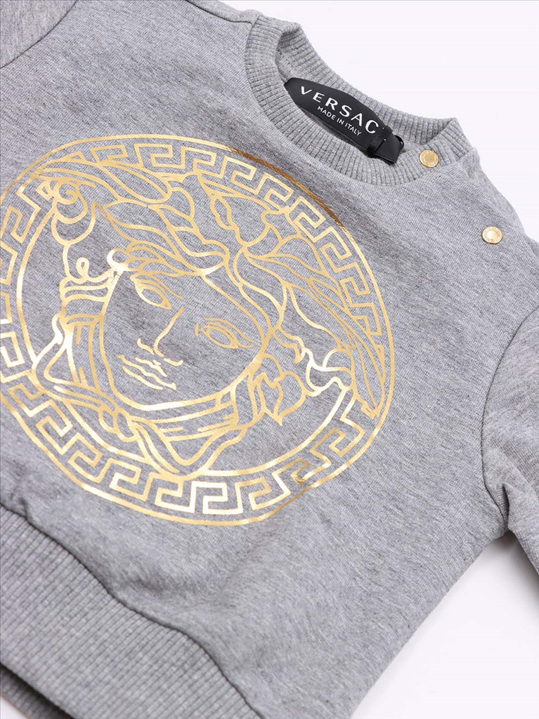 Vêtements Sweatshirt Medusa Versace Gris Enfants