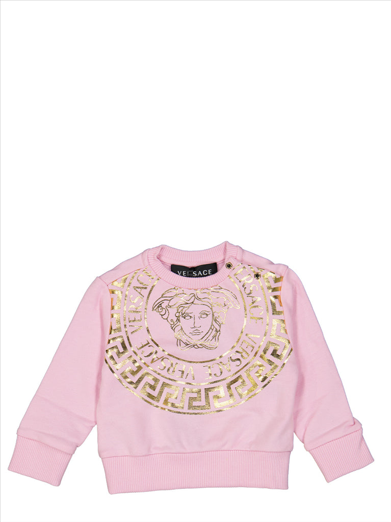 Vêtements Sweatshirt Medusa Versace Rose Enfants