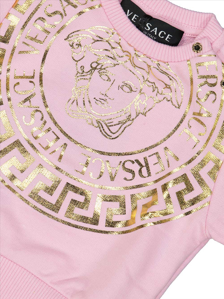 Vêtements Sweatshirt Medusa Versace Rose Enfants