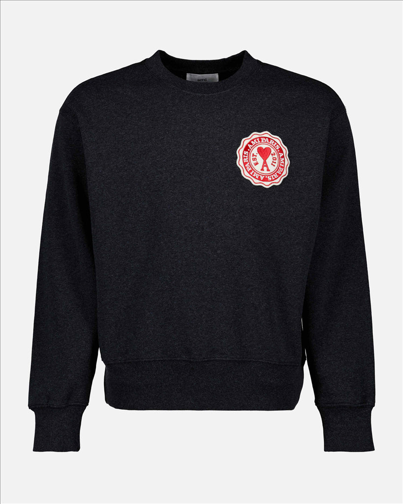 Sweatshirts Sweatshirt patch <tc>Ami Paris</tc>  France Ami PARIS Gray Unisex