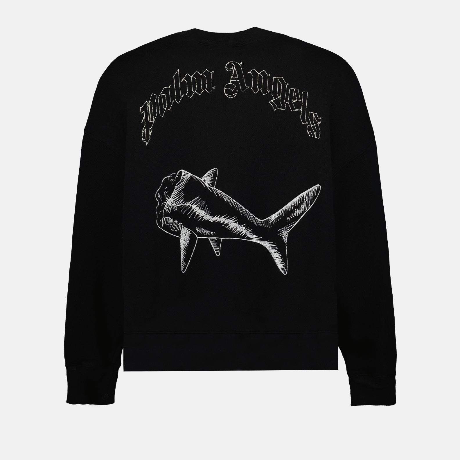 Sweatshirts Sweatshirt Broken Shark Palm Angels Noir Homme