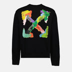 Knitwear Brush Arrow Sweatshirt Off-White Black Man