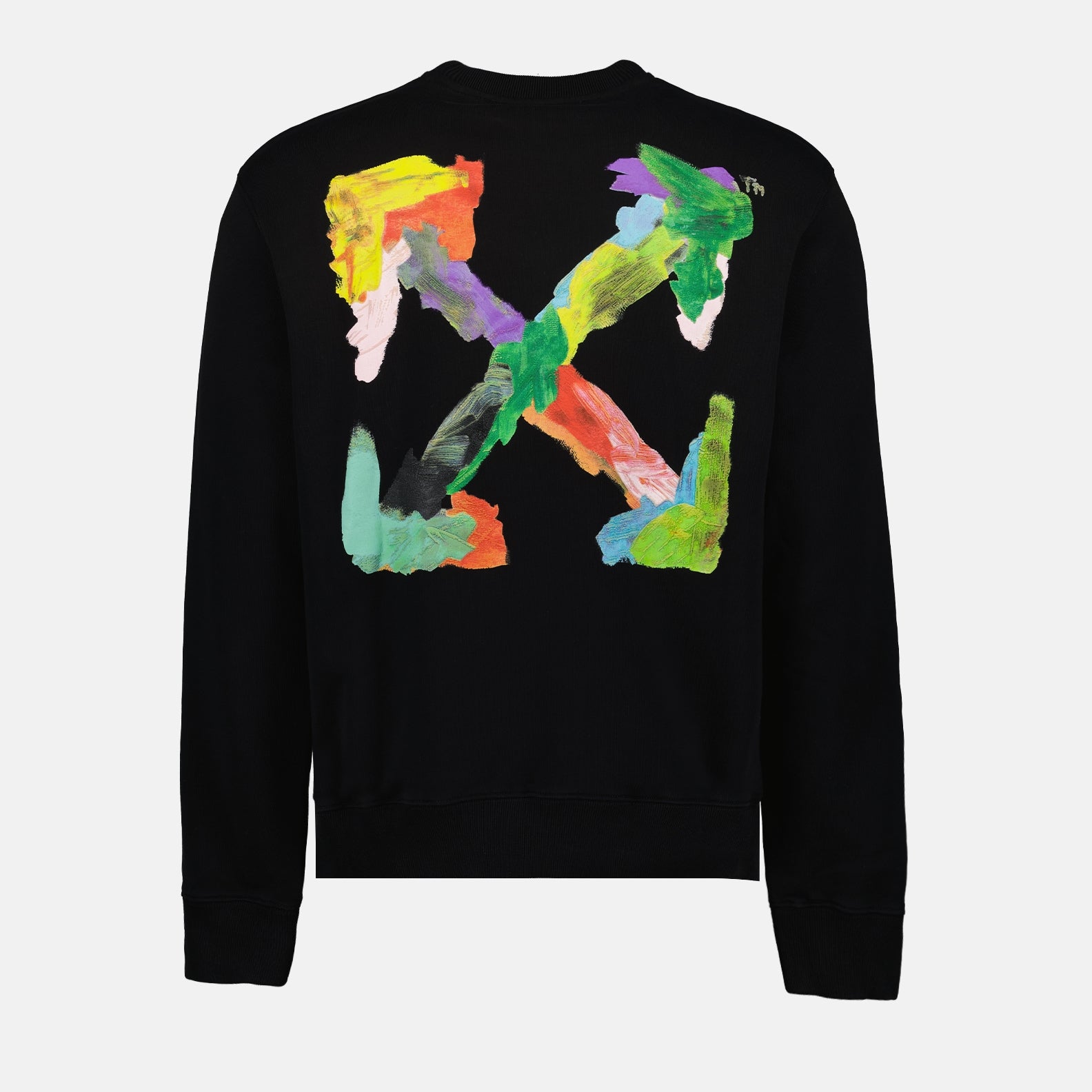 Knitwear Brush Arrow Sweatshirt Off-White Black Man