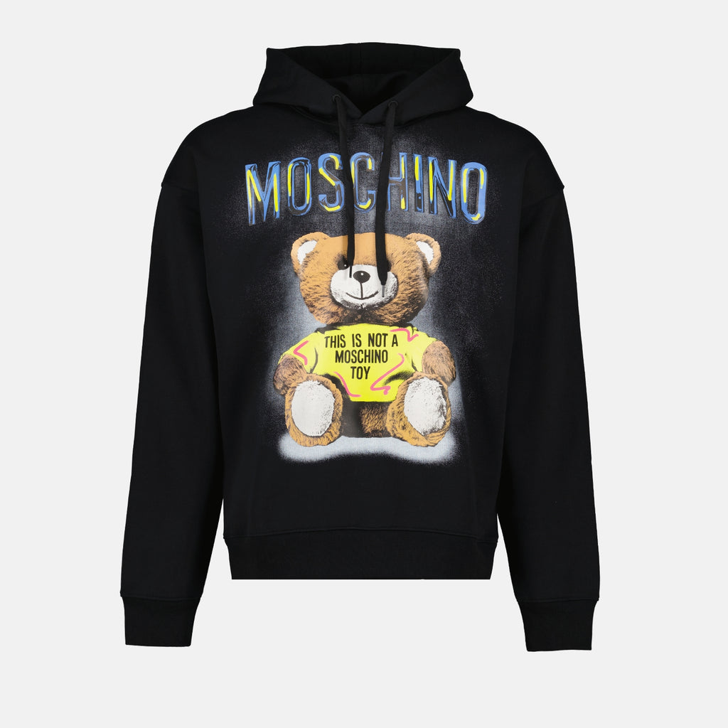 Sweatshirts Teddy Bear Sweatshirt Moschino Black Man