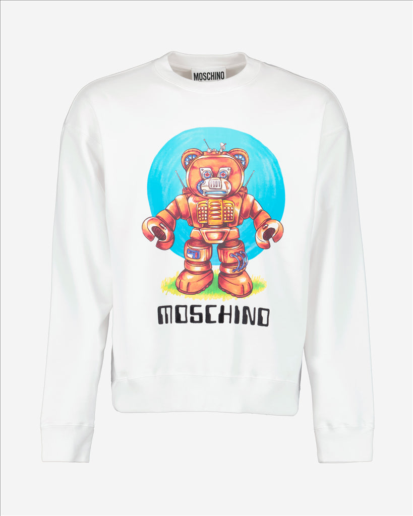 Sweatshirts Teddy Robot Sweatshirt Moschino White Man