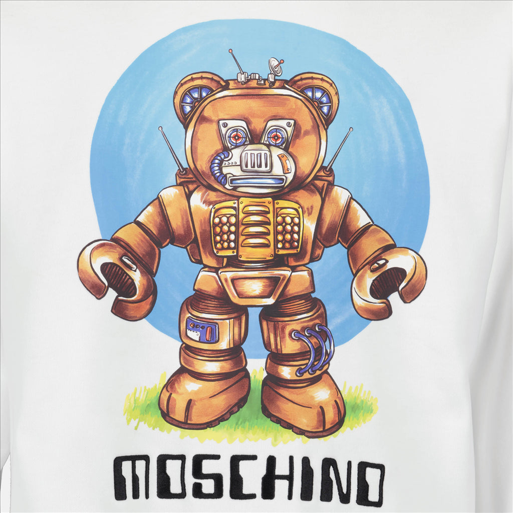 Sweatshirts Teddy Robot Sweatshirt Moschino White Man