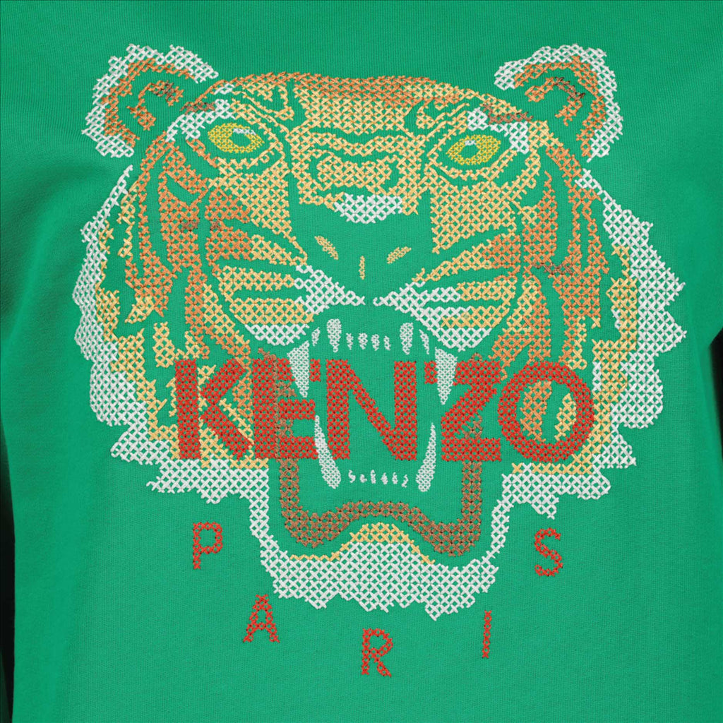 Sweatshirts Sweatshirt Tiger Kenzo pour Femme Vert Kenzo Vert Femme