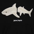 Knitwear White Shark Sweatshirt Palm Angels Black Man