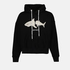 Knitwear White Shark Sweatshirt Palm Angels Black Man