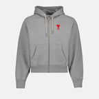 Sweatshirts Sweatshirt zippé Ami de Coeur Ami PARIS Gris Unisexe