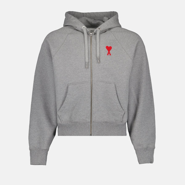 sweatshirt-zippe-gris-ami-de-