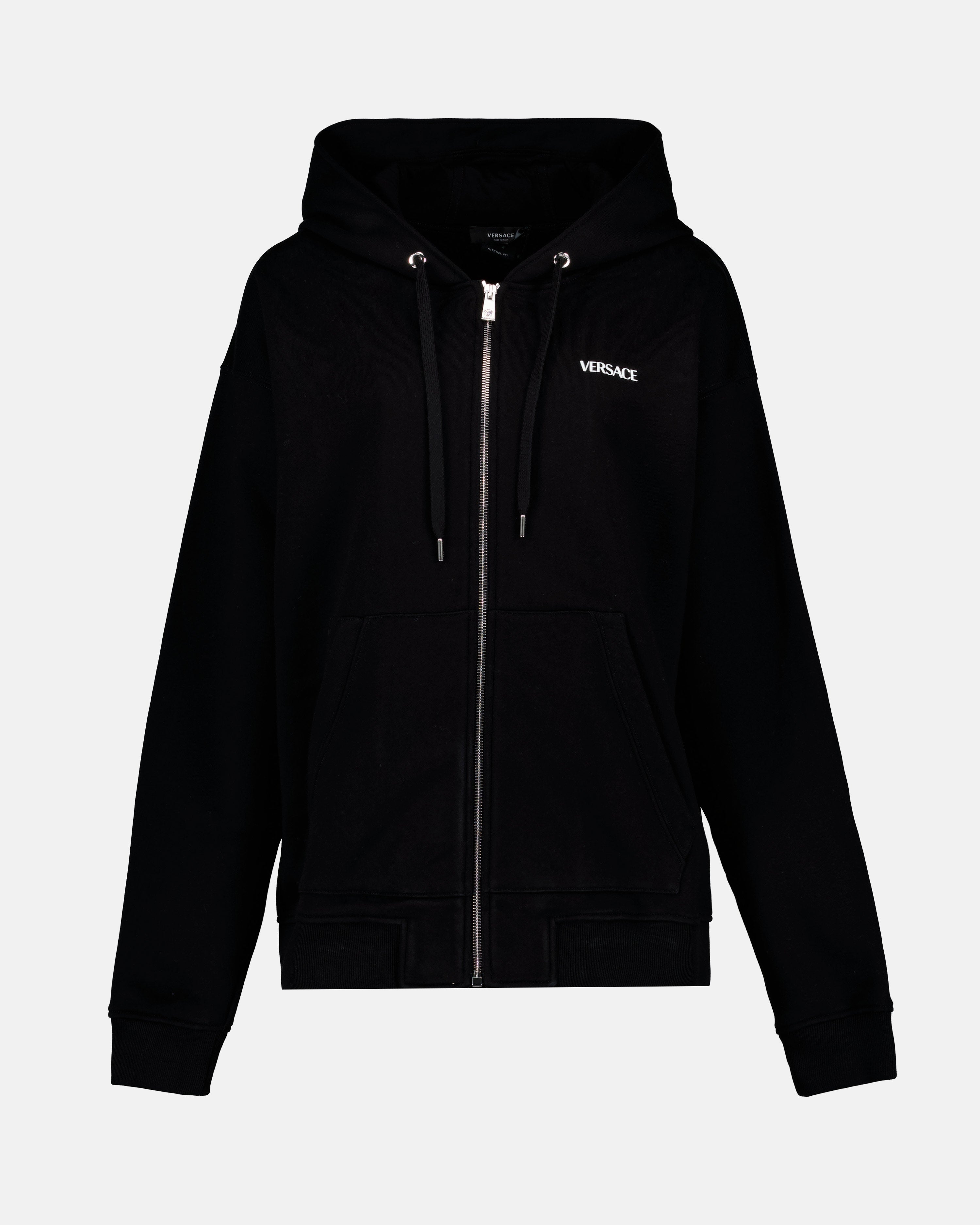 Sweatshirts Zipped sweatshirt Versace Black Man